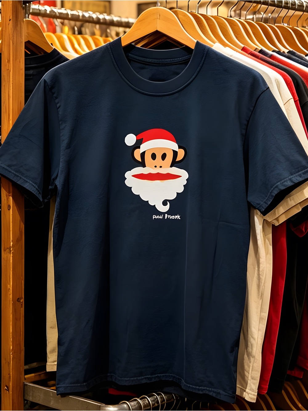 Paul Frank Santa Christmas graphic tee Women’s Black T-shirt